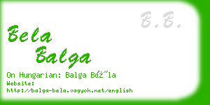 bela balga business card